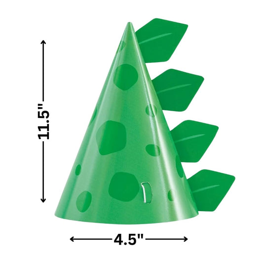 Unique dinosaur hats blue and green prints with scale cutouts for birthdays