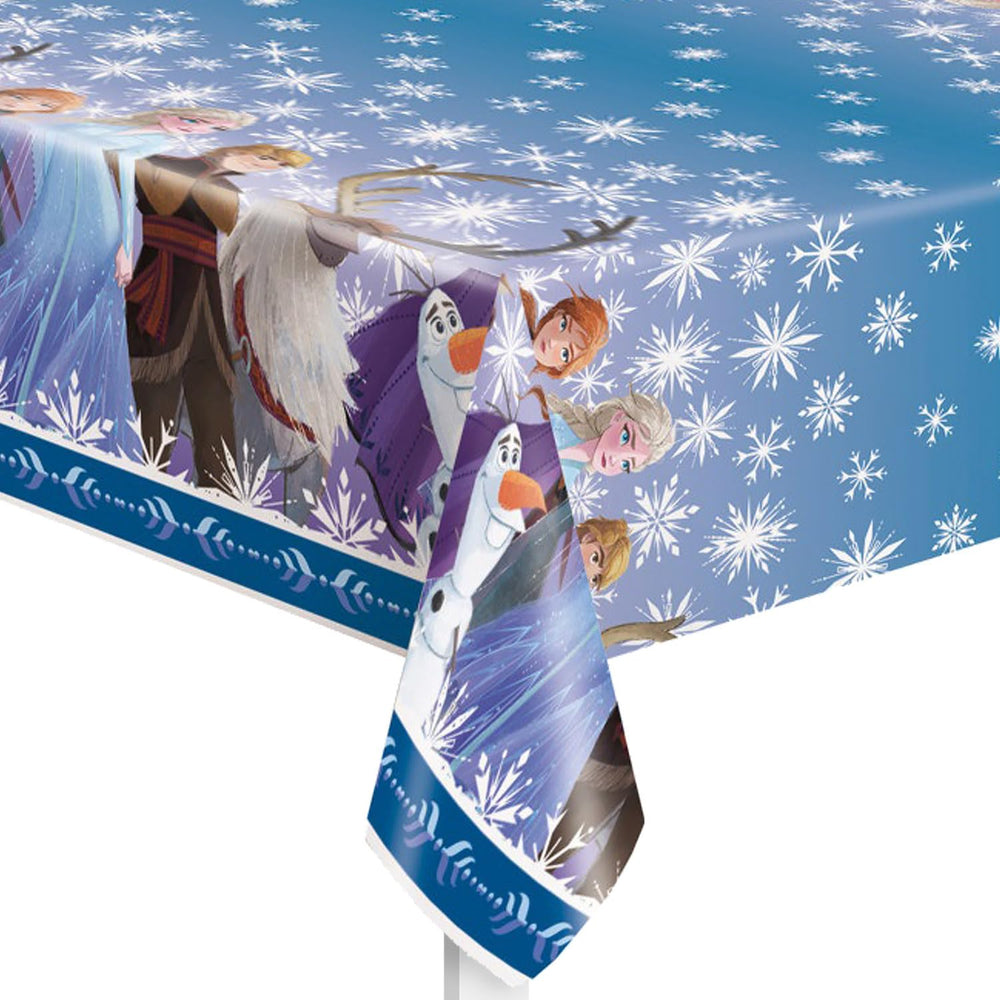 Unique Disney Frozen 2 table cover featuring Elsa and Anna for magical ambiance.