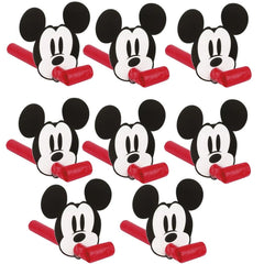 Unique Disney Mickey blowouts pack-8 with bold colors for festive celebrations.