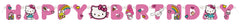Unique Hello Kitty banner hanging as a festive backdrop for parties.
