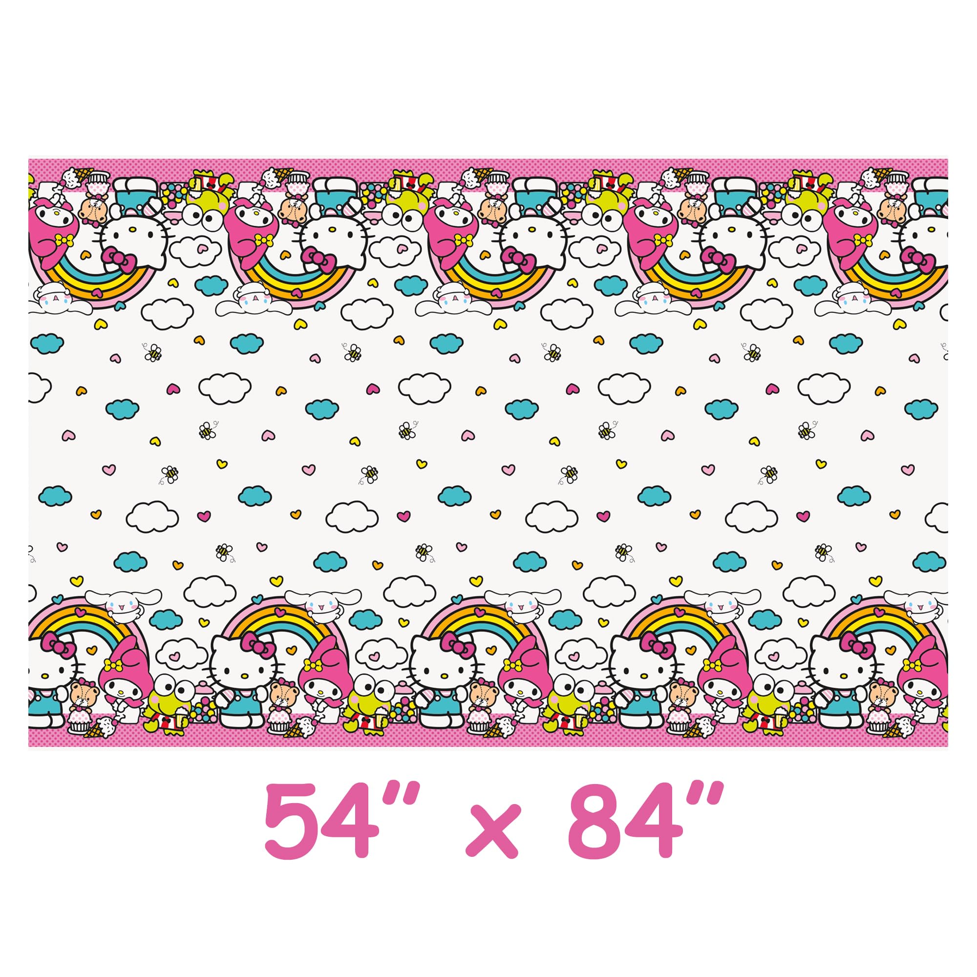 Unique Hello Kitty decor sticker close-up adds charm to birthday setup