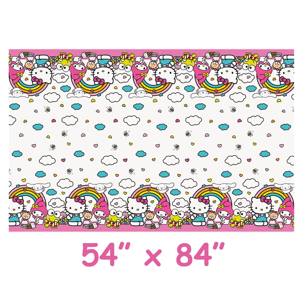 Unique Hello Kitty decor sticker close-up adds charm to birthday setup
