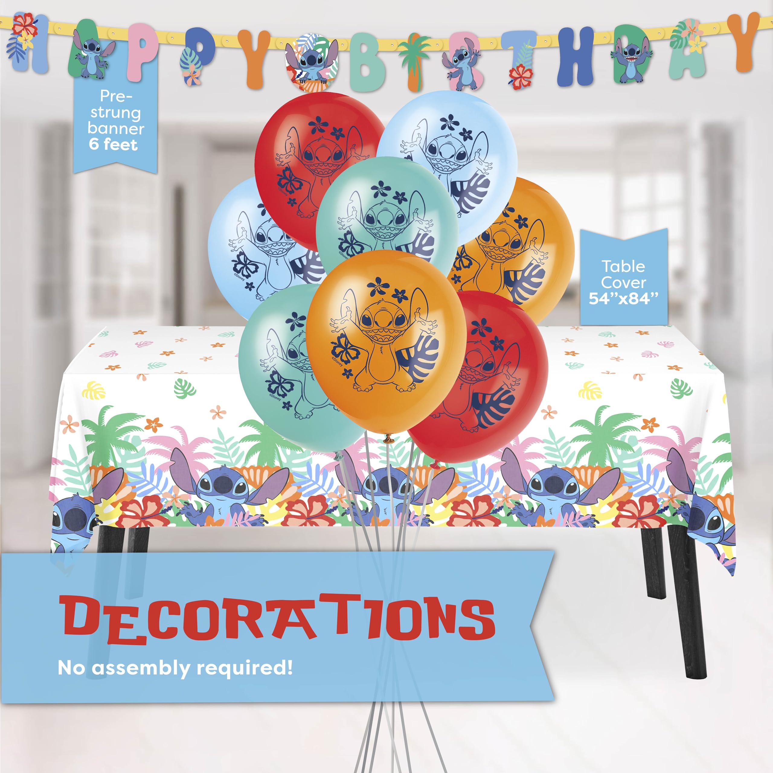 Unique Lilo and Stitch balloons 12-inch inflated brightening party space