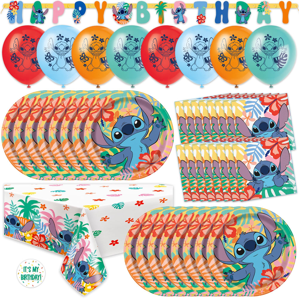 Unique Lilo and Stitch banner creates a cheerful birthday backdrop for photos