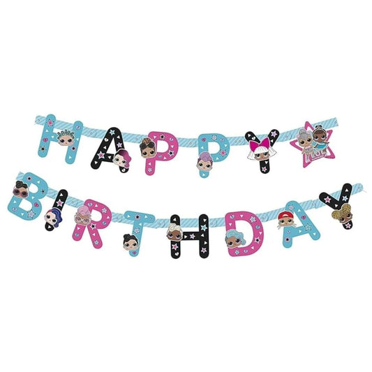 Unique LOL Surprise banner in a large multicolor design for vibrant party decor.