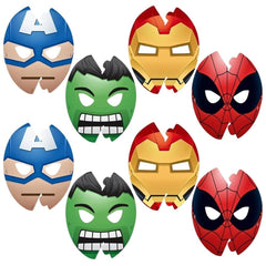 Unique Marvel Emoticon Masks assortment with eight designs for group play