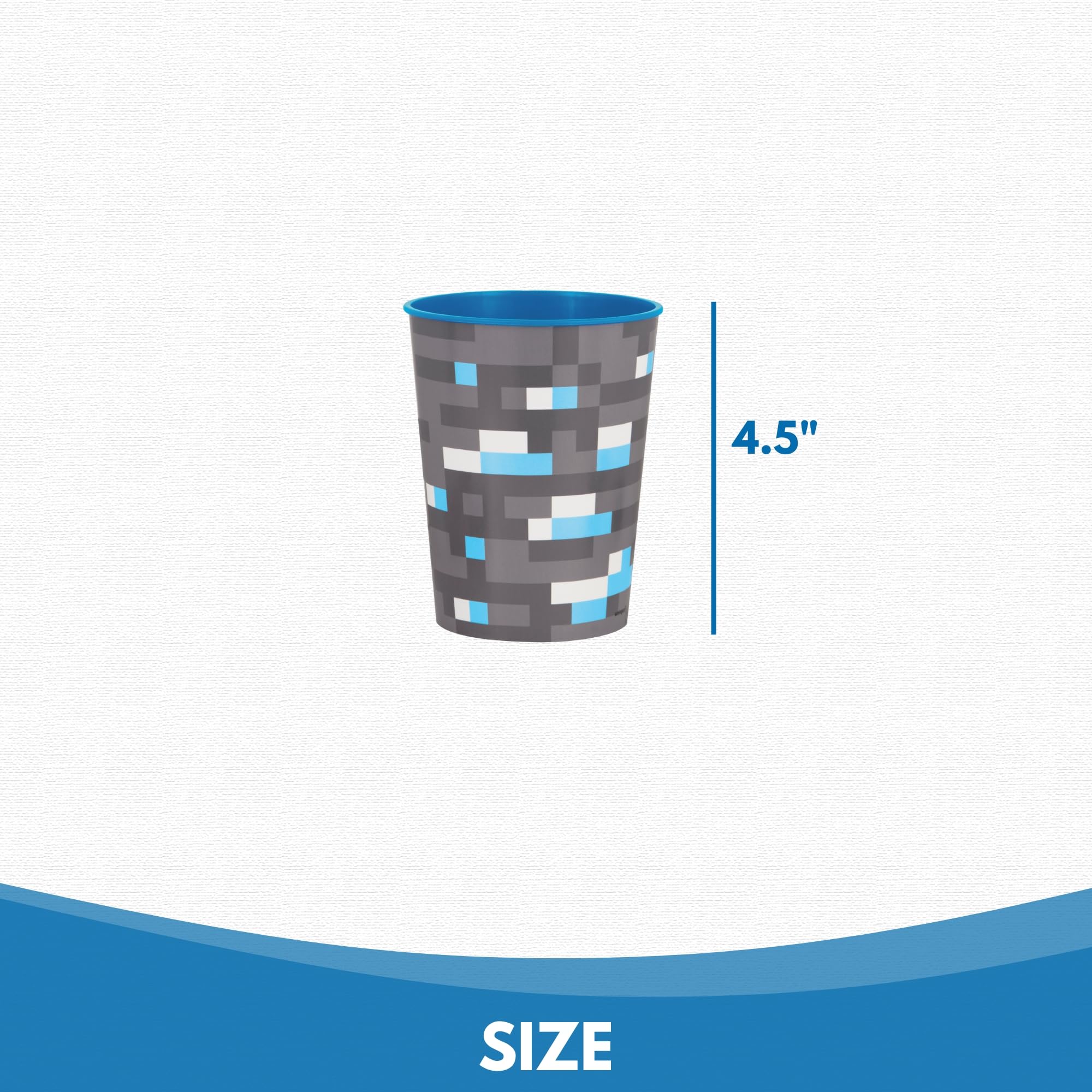 Unique Minecraft cups hold 16 ounces for generous servings
