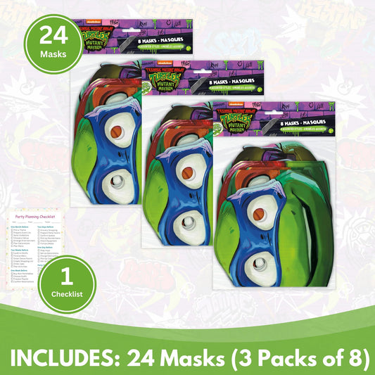 Unique Ninja Turtle masks with Raphael design, great for goodie bags and playful storytelling.