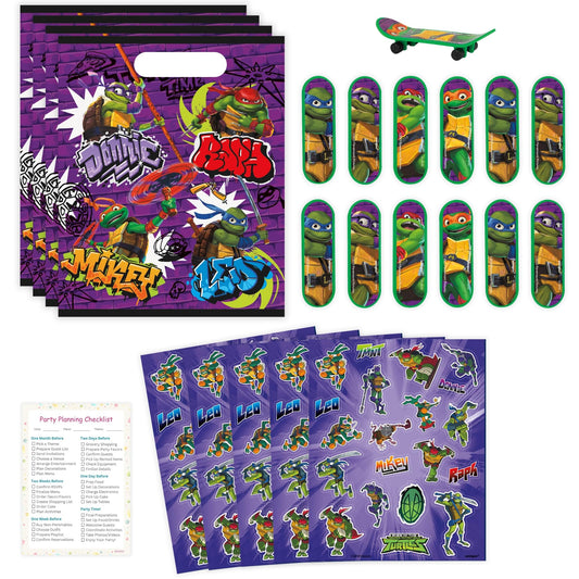 Unique Ninja Turtle party bags for 16 guests, a fun take-home favor idea