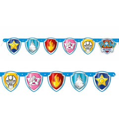 Unique Paw Patrol banner featuring Chase badge for vibrant party decor and photo moments