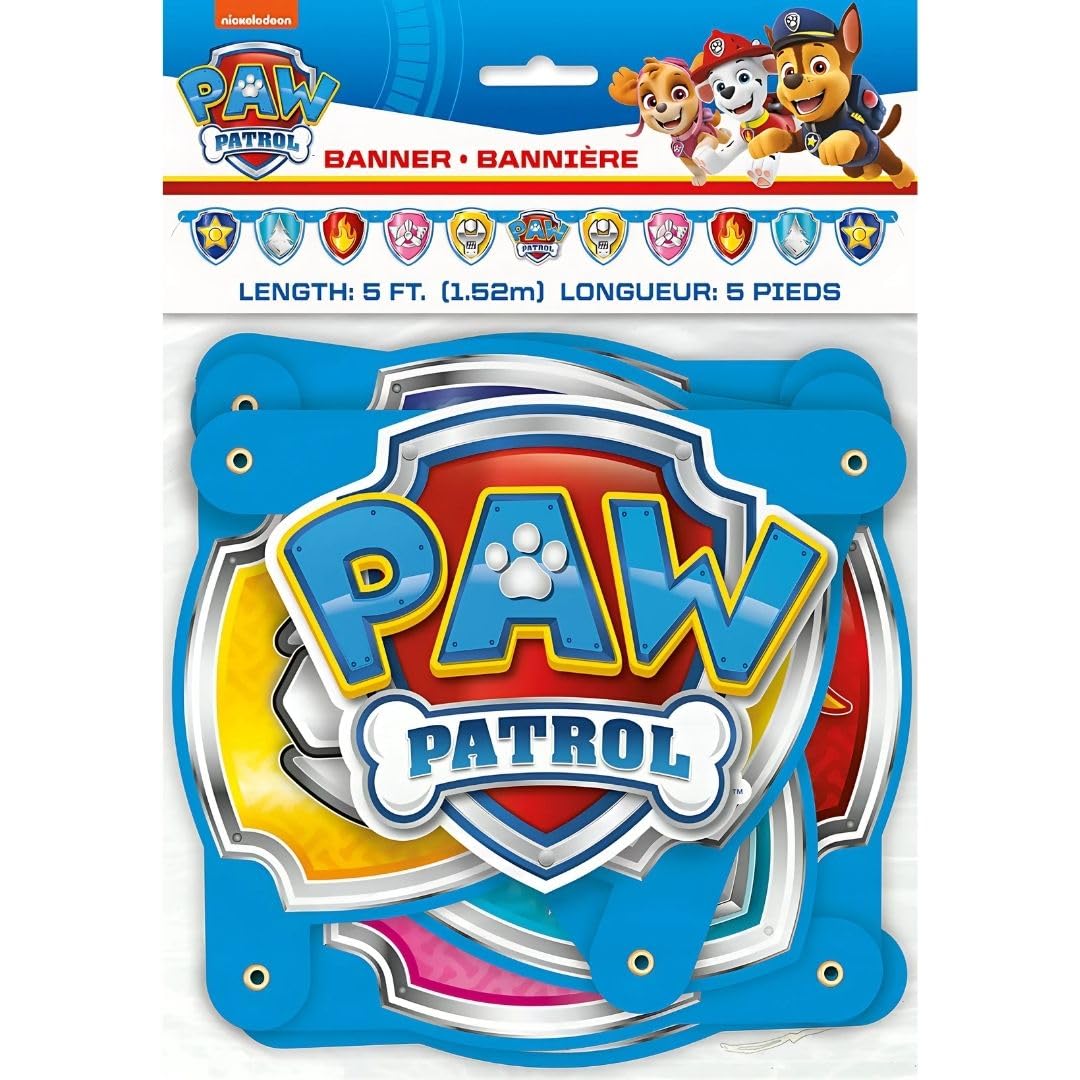 Unique Paw Patrol Marshall flame banner adds energy to party backdrops and focal points