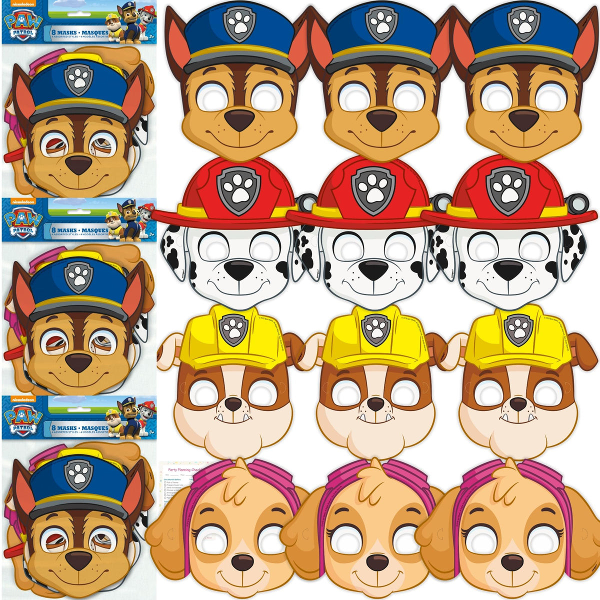 Unique Paw Patrol Chase mask for kids' party favors and costume fun.