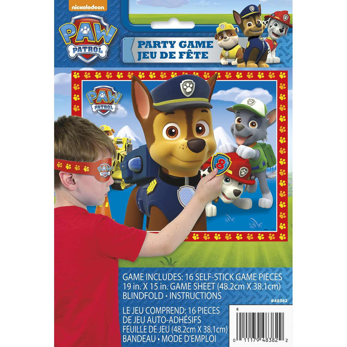 Unique Paw Patrol party game badge-pin activity for kids' birthday parties