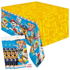 Unique Paw Patrol tablecloth with vibrant hero design for easy party setup