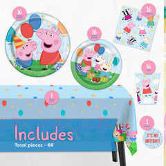 Unique Peppa Pig 9-inch plates showcase kids' favorites for easy serving.
