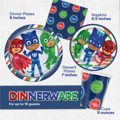 Unique PJ Masks napkins add color while catching spills during cake