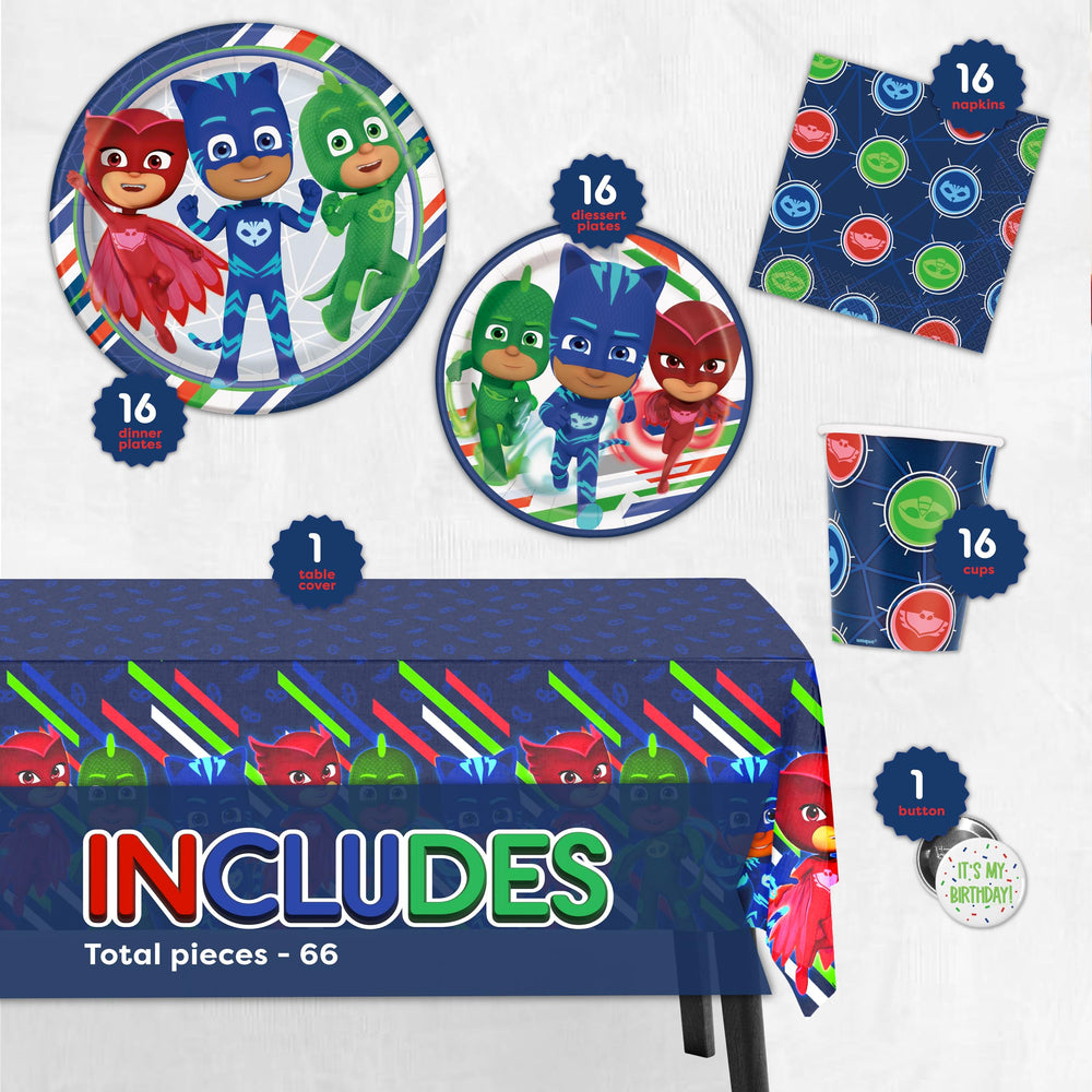 Unique PJ Masks large plates support hearty servings with quick cleanup