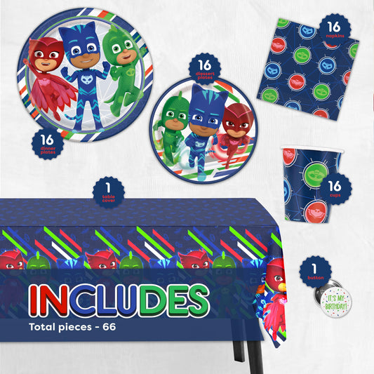 Unique PJ Masks large plates support hearty servings with quick cleanup