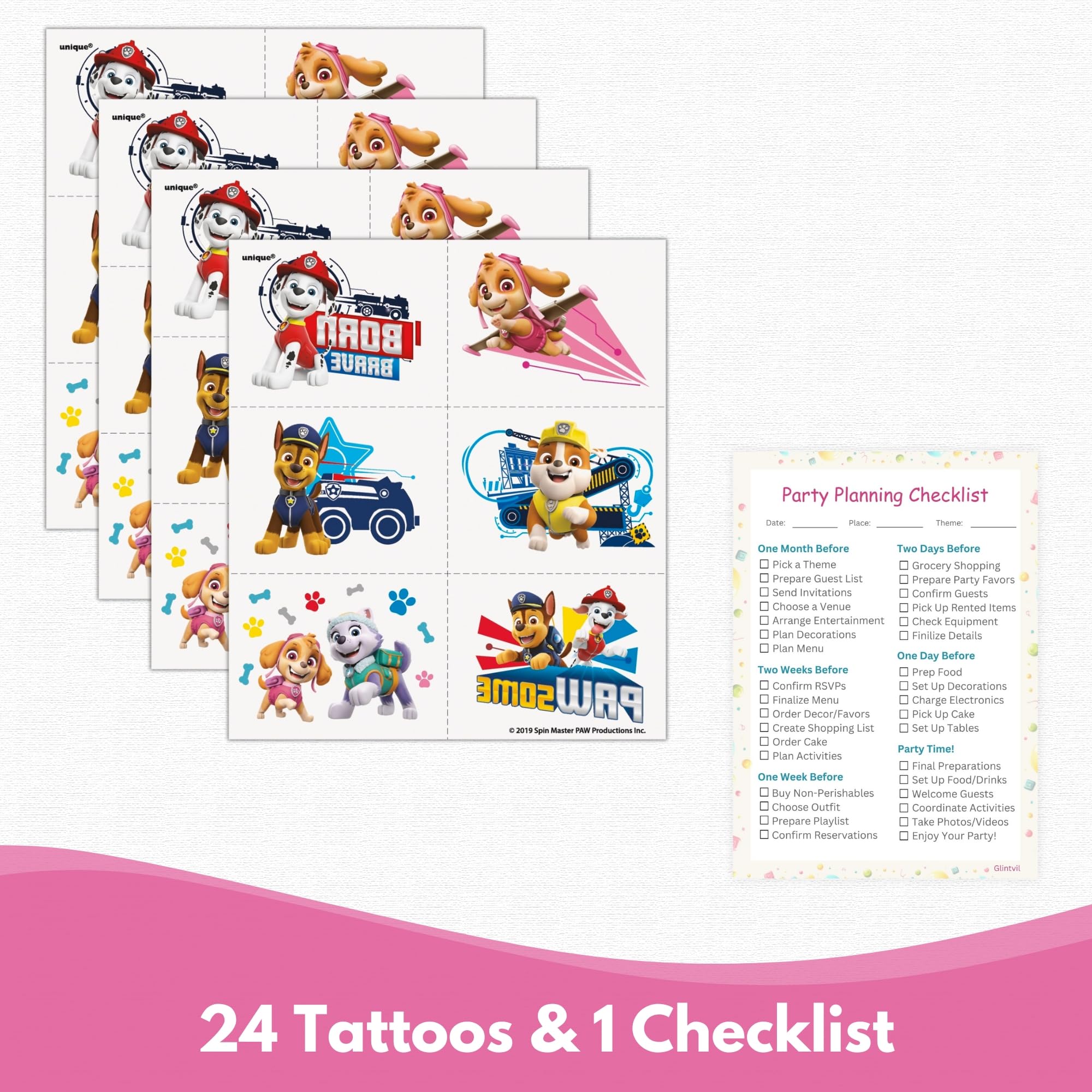 Unique Skye Paw Patrol party decorations coordinate with other supplies for a cohesive theme.