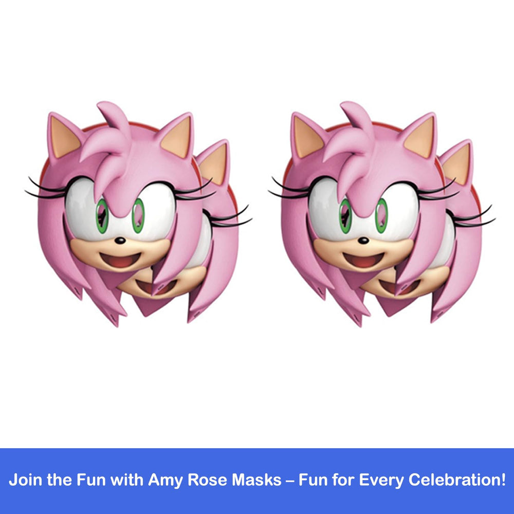 Unique Sonic mask includes Celebrate With Me sticker as a fun keepsake for guests.