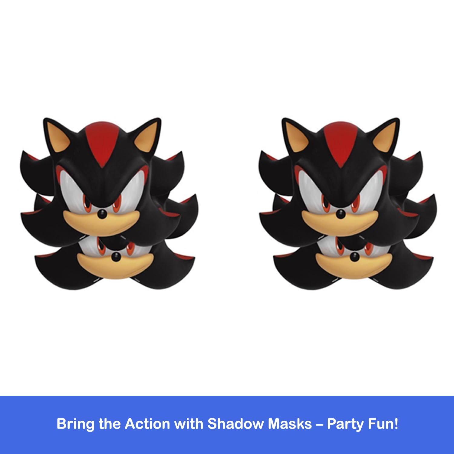 Unique Sonic mask materials are lightweight and sturdy for all-day party use.