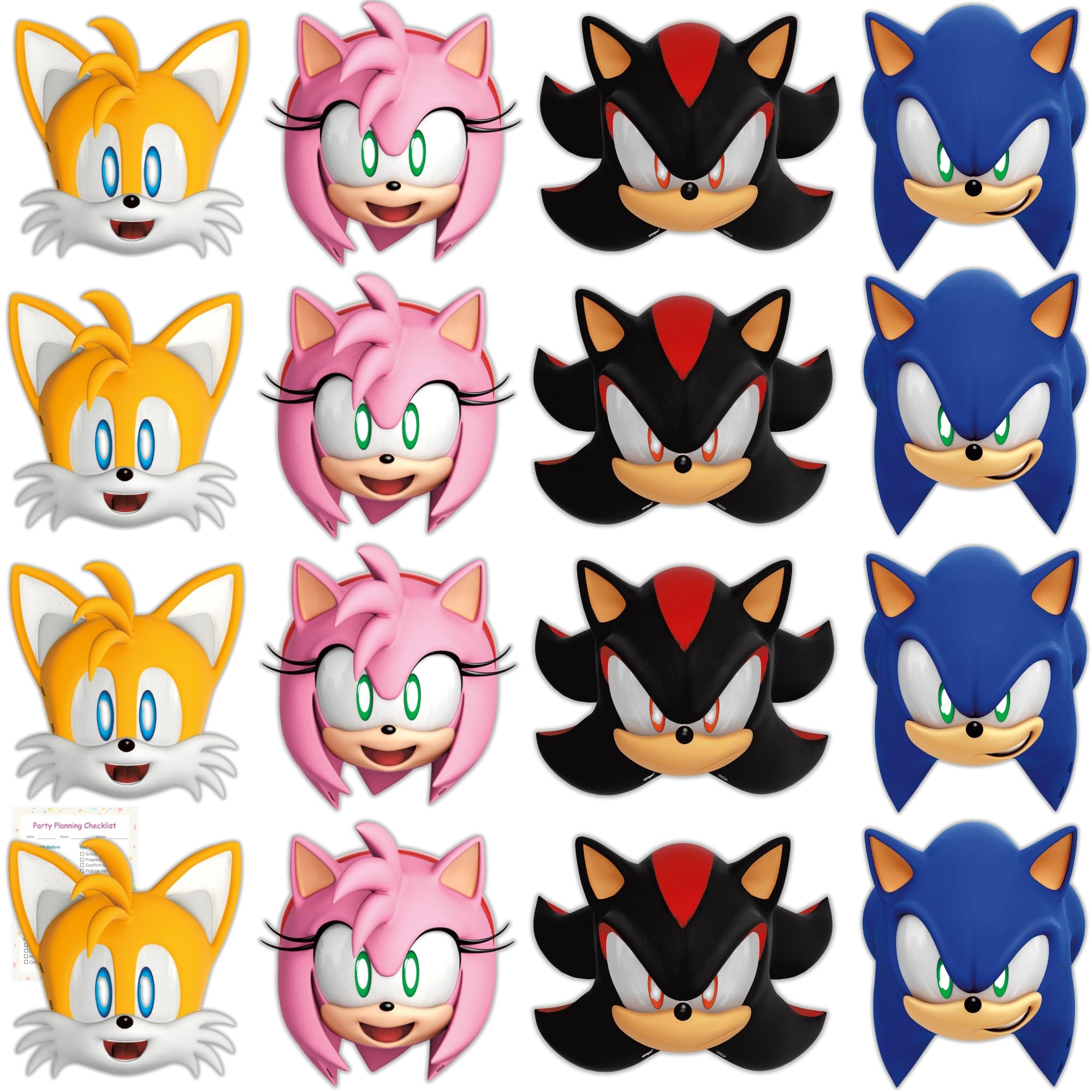 Unique Sonic party masks design 01 hero for playful birthday photo props