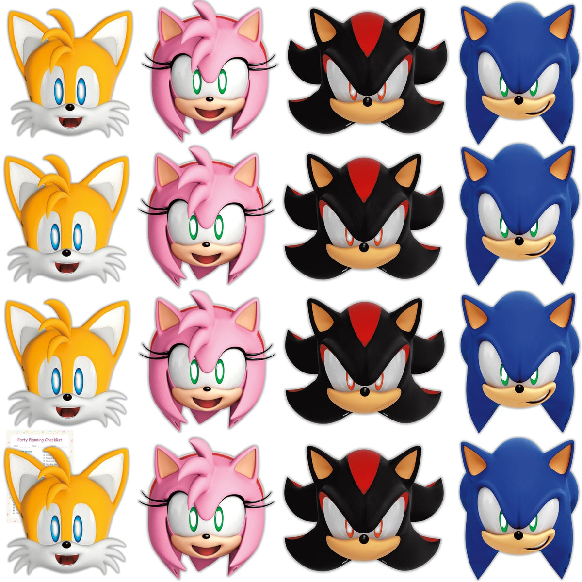 Unique Sonic party masks design 01 hero for playful birthday photo props