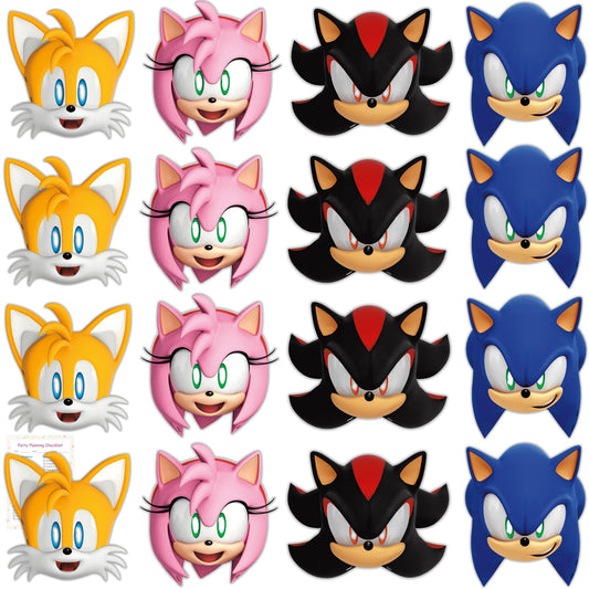 Unique Sonic party masks design 01 hero for playful birthday photo props