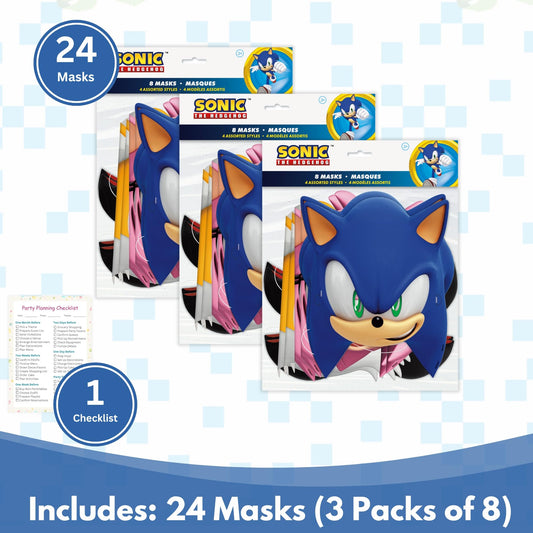 Unique Sonic party masks design 02 ideal for group photos at celebrations