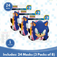 Unique Sonic party masks design 02 ideal for group photos at celebrations