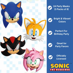 Unique Sonic party masks design 04 supports easy party planning with ready-to-wear gear