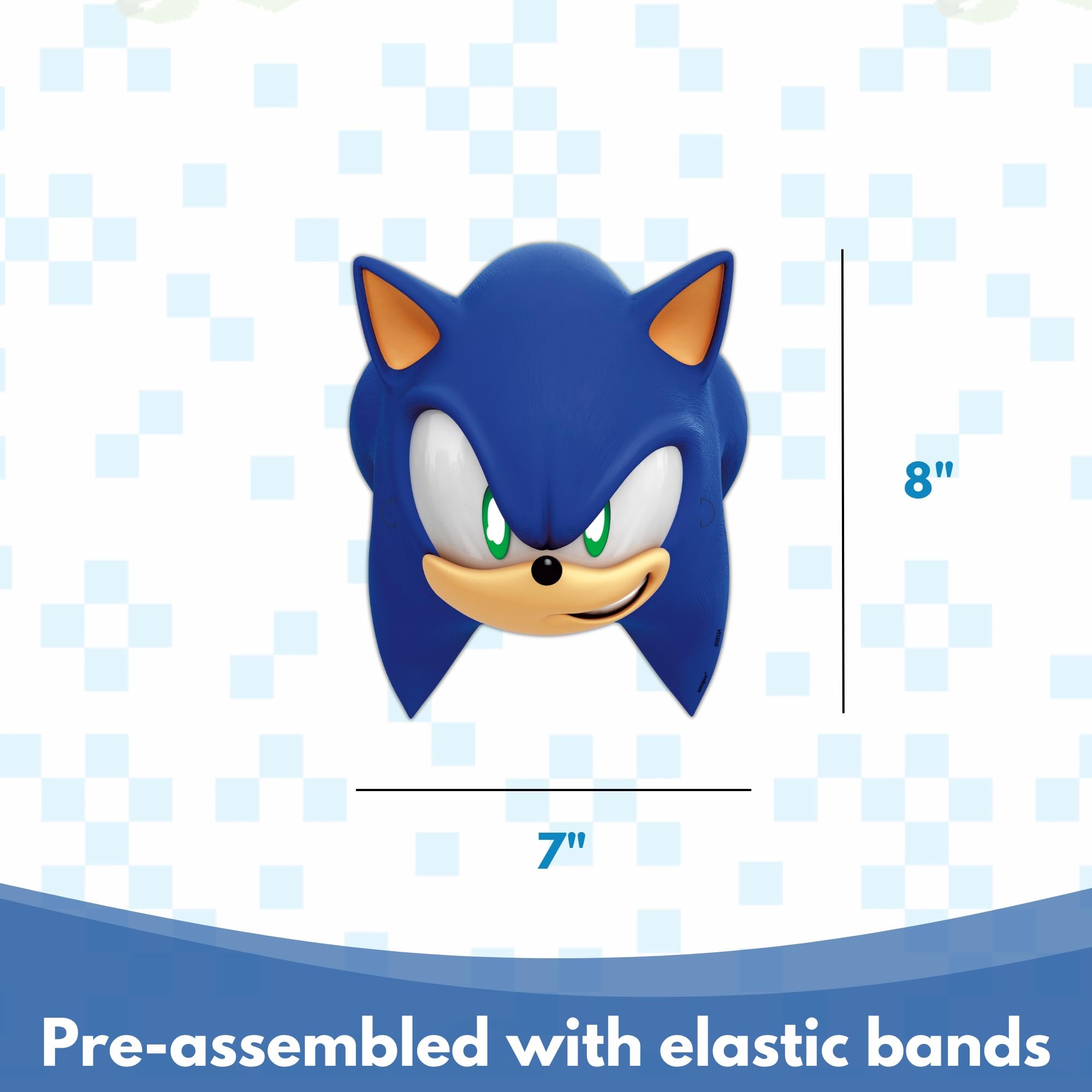 Unique Sonic party masks design 06 official licensed fun for fans