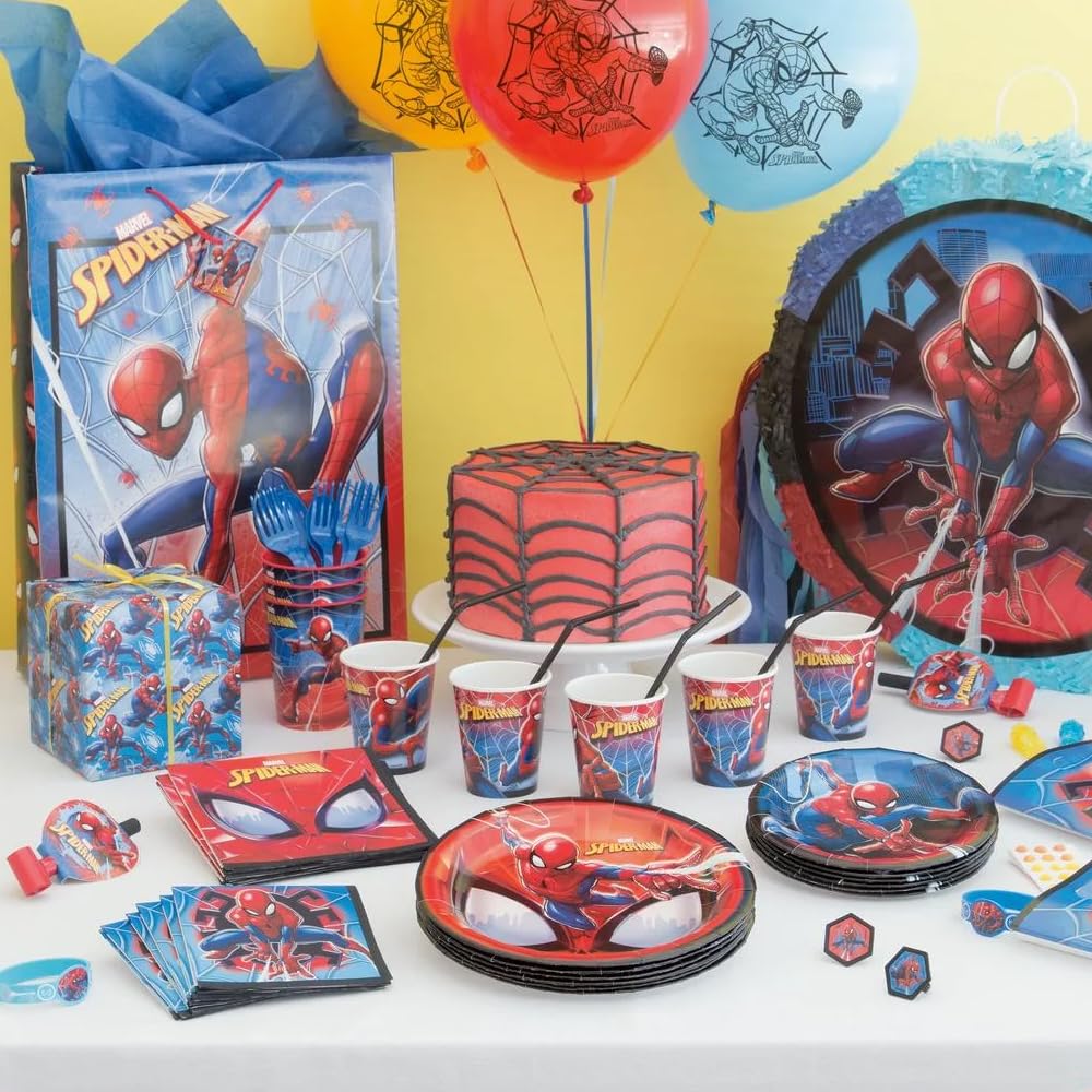 Unique Spider-Man 16-count napkins for party table cleanup.
