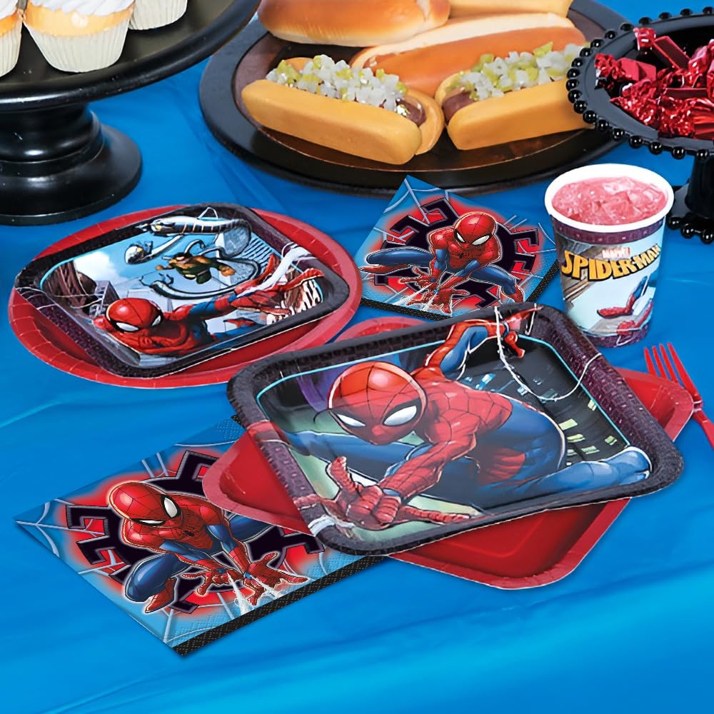 Unique Spider-Man 2-ply napkins offer durable absorbency for messes.