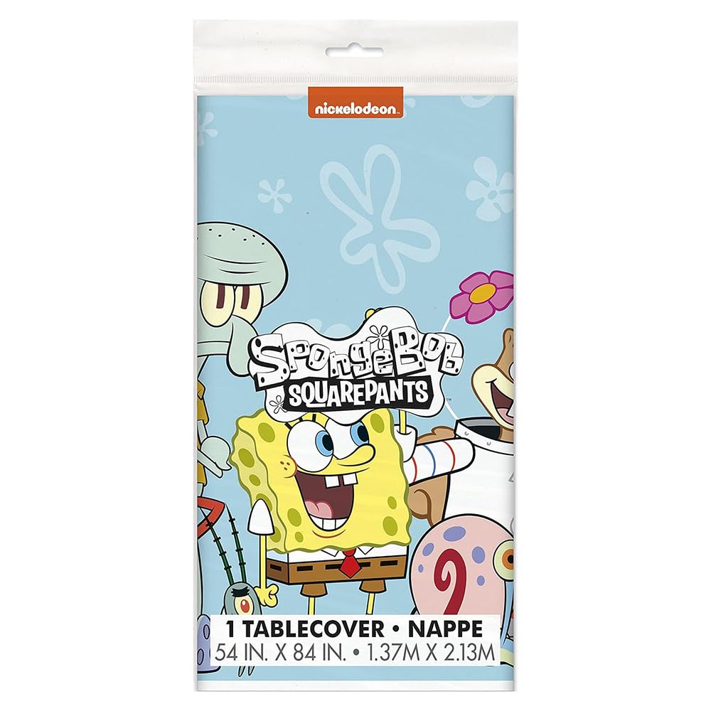 Unique SpongeBob table cover featuring Patrick Star, great for spills.