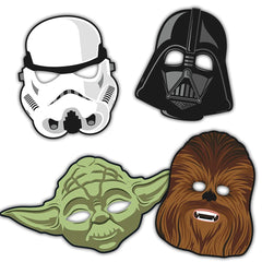 Unique Star Wars masks multicolor front view for quick, mess-free party fun.