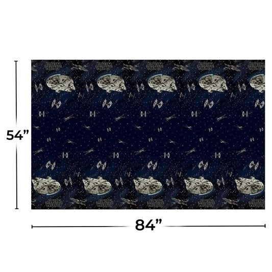 Unique Star Wars table cover multicolor design enhances party ambiance and protects surfaces
