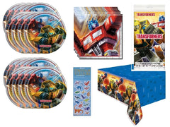 Unique Transformers birthday plates for a vibrant 9-inch party table.