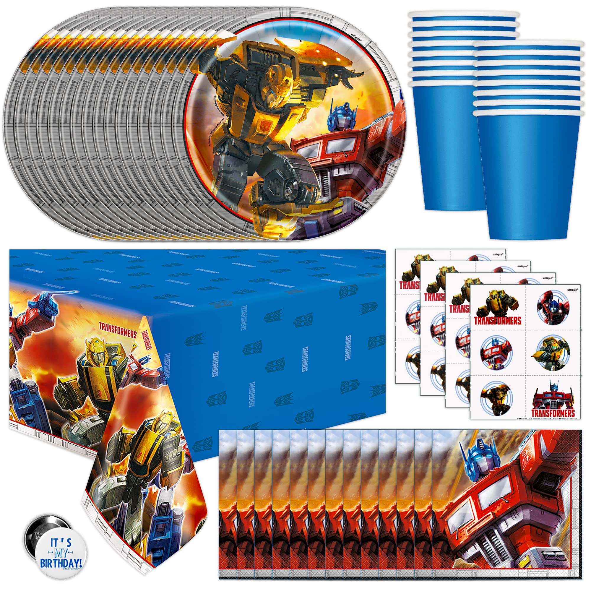 Unique Transformers tablecover displaying bold graphics to protect surfaces and set the scene