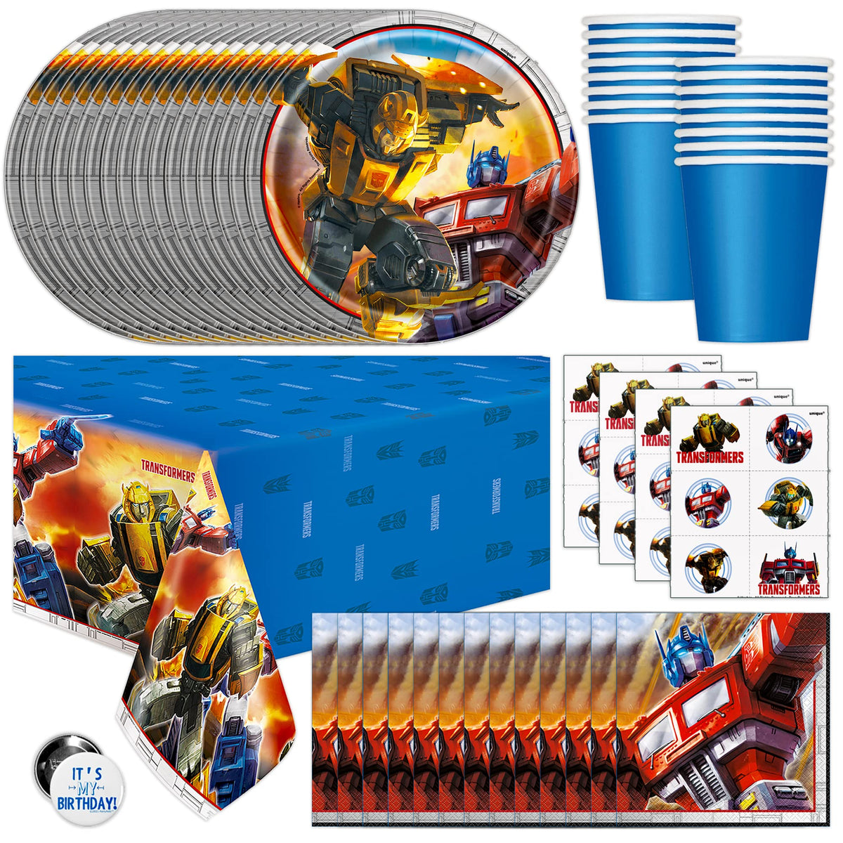 Unique Transformers tablecover displaying bold graphics to protect surfaces and set the scene