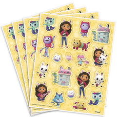 Unique Gabbys Dollhouse sticker sheet favors for party decor and kid crafts.