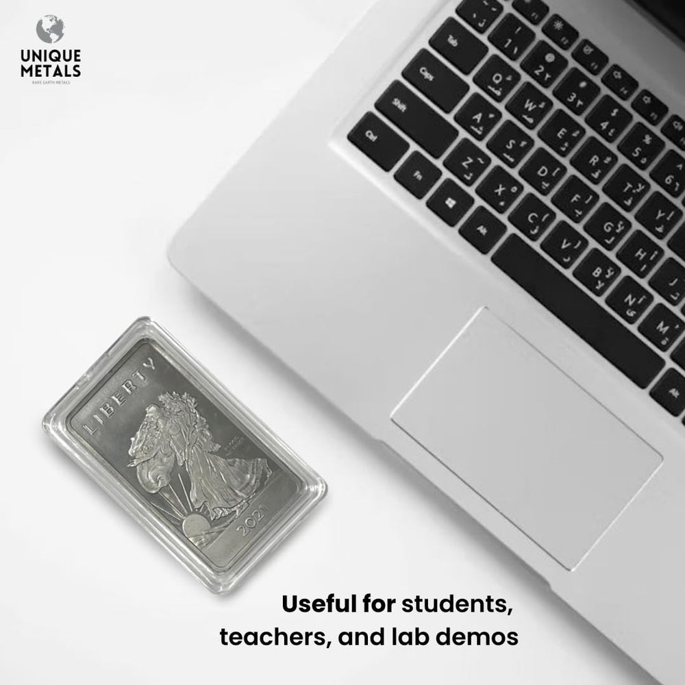 Unique Metals Molybdenum Bar hard plastic case protects condition