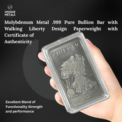 Unique Metals Molybdenum Bar one-ounce weight highlights metal addition to a collection