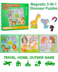 Unistylar magnetic puzzles animals scene supports fine motor skills during quiet learning.