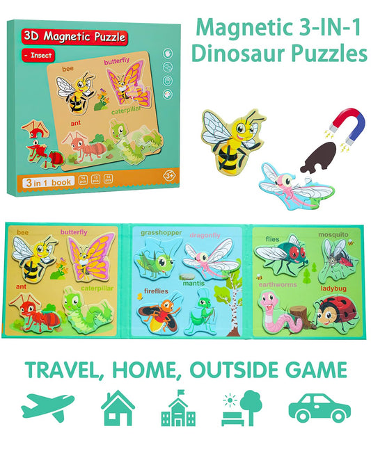 Unistylar magnetic puzzles animals scene supports fine motor skills and focus.
