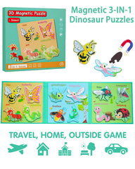 Unistylar magnetic puzzles animals scene supports fine motor skills and focus.