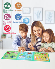 Unistylar magnetic puzzles construction-vehicles scene encourages spatial reasoning.