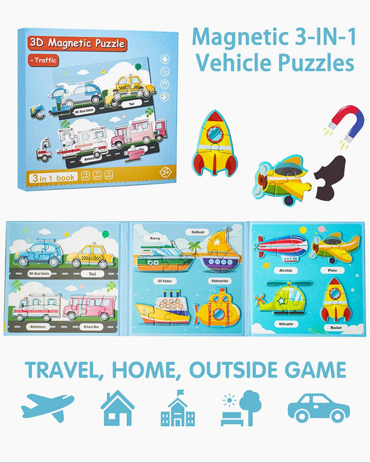 Unistylar magnetic puzzles dinosaurs pieces showcase vivid colors for imaginative play.