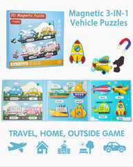 Unistylar magnetic puzzles dinosaurs pieces showcase vivid colors for imaginative play.