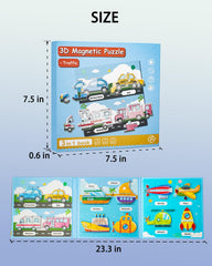Unistylar magnetic puzzles travel-compact design fits car and plane journeys.
